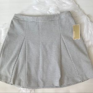 Michael Kors Women's Gray/White Striped Skirt